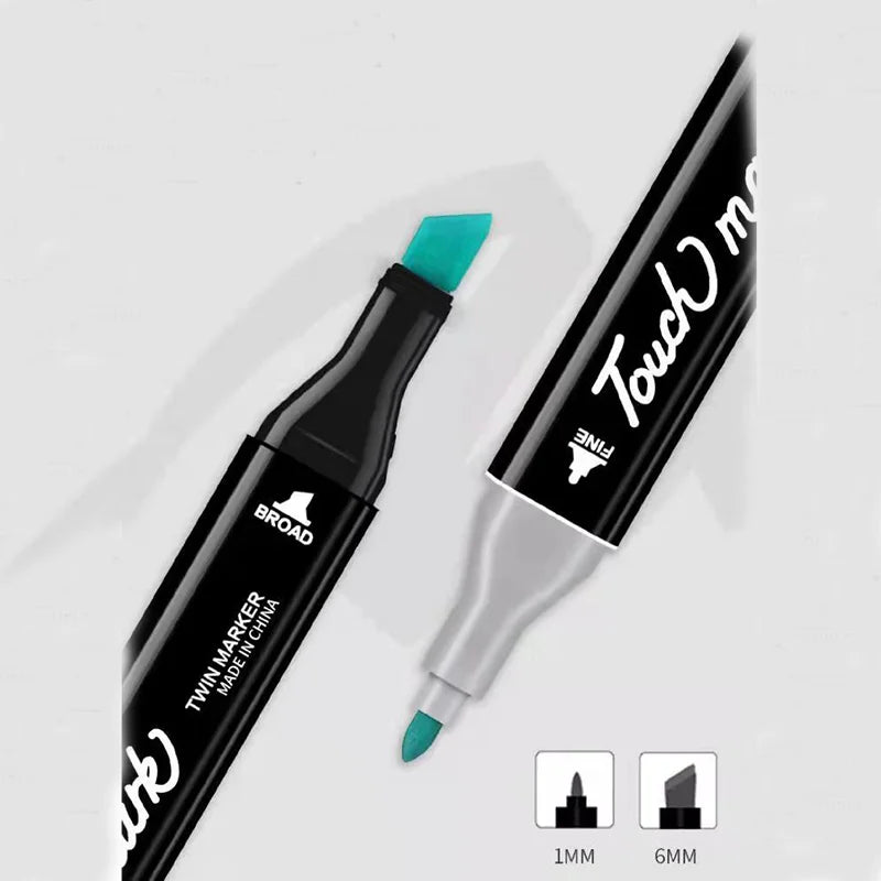 Conjunto MARKER de 24-80 canetas marcadoras (dupla ponta)