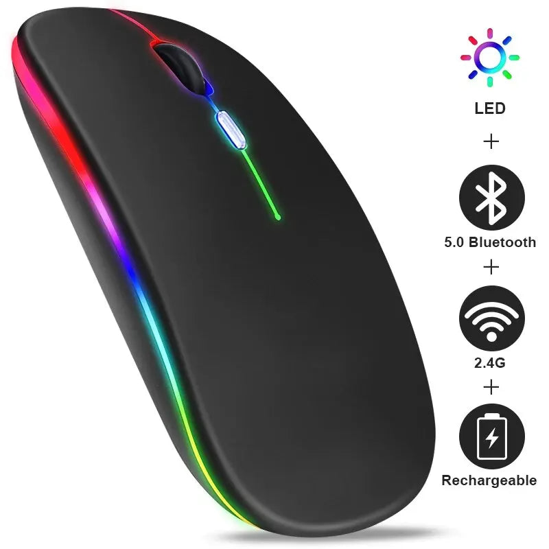Rato sem fios - Bluetooth com retroiluminação LED - USB