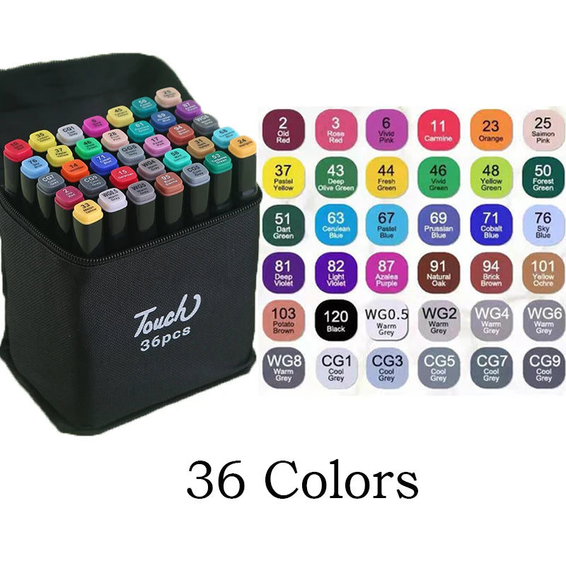 Conjunto MARKER de 24-80 canetas marcadoras (dupla ponta)