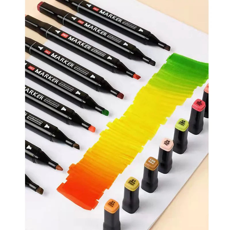 Conjunto MARKER de 24-80 canetas marcadoras (dupla ponta)