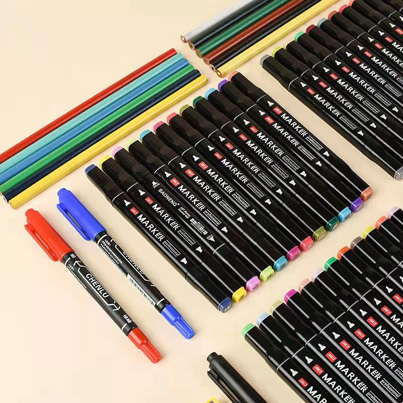 Conjunto MARKER de 24-80 canetas marcadoras (dupla ponta)