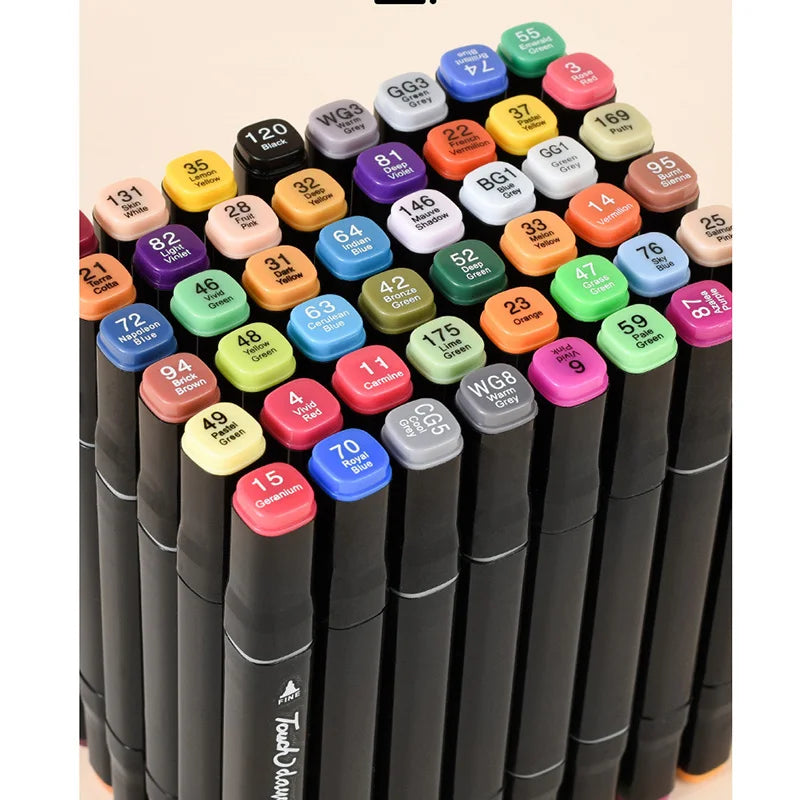 Conjunto MARKER de 24-80 canetas marcadoras (dupla ponta)