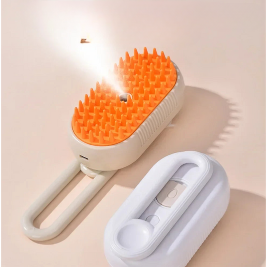 Escova elétrica para cães e gatos - Com Pulverizador - USB